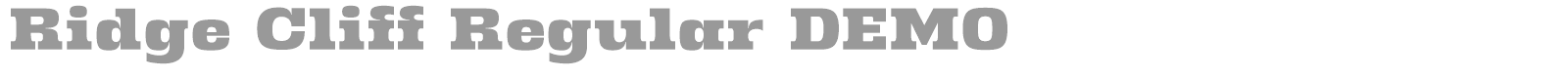Ridge Cliff font preview